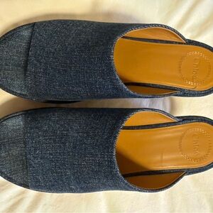 Chloe Blue and Tan Platform Shoes